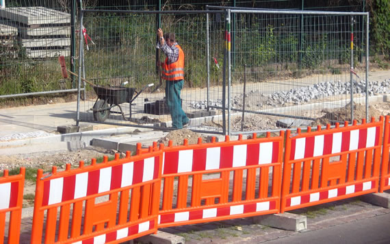 Baustelle an der Straße